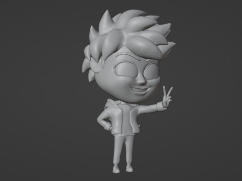 Boy Mascot 001 3D Model