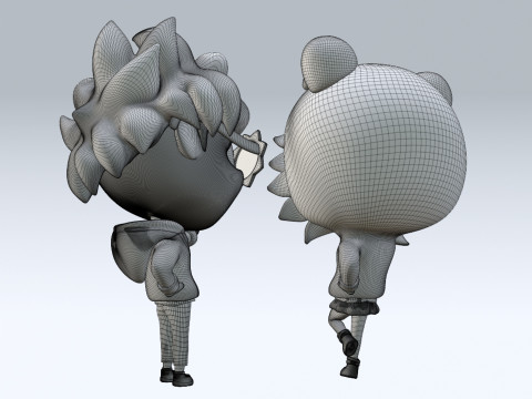 Boy Girl Mascot 001 3D Model