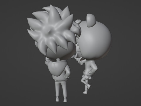 Boy Girl Mascot 001 3D Model