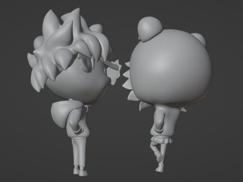 Boy Girl Mascot 001 3D Model