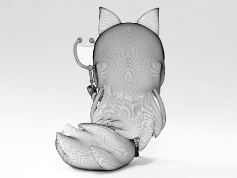 Fox Girl Mascot 001 Modelo 3D