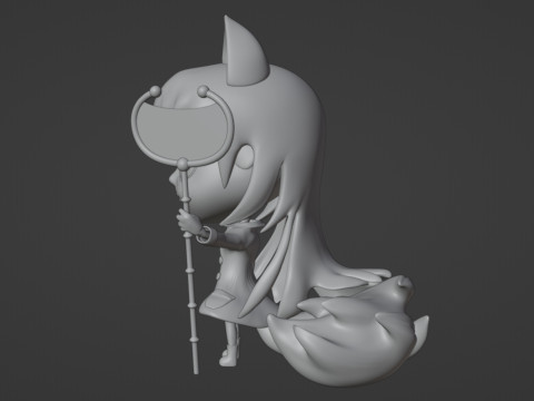Fox Girl Mascot 001 Modelo 3D