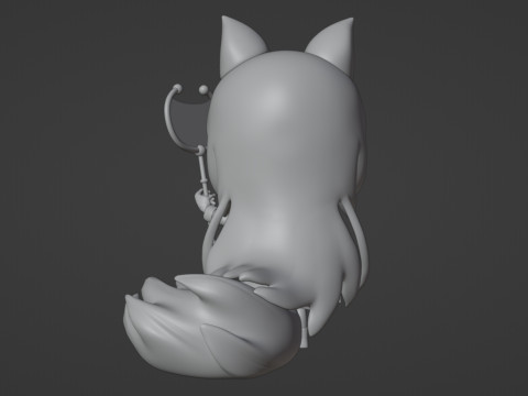 Fox Girl Mascot 001 Modelo 3D