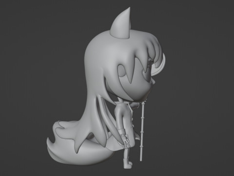 Fox Girl Mascot 001 Modelo 3D