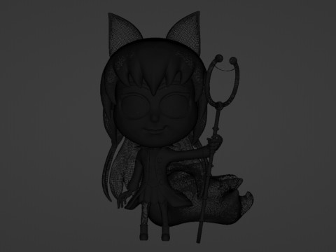 Fox Girl Mascot 001 Modelo 3D