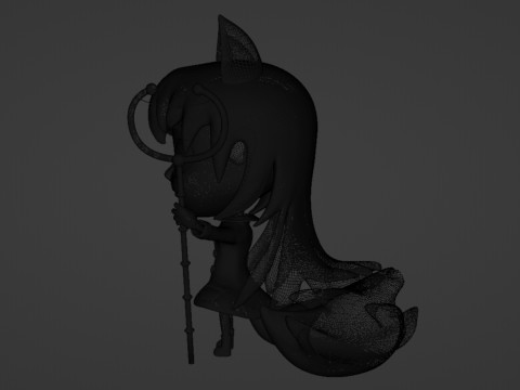 Fox Girl Mascot 001 Modelo 3D