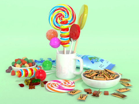 Candy Pack 001 3D Model