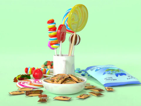 Candy Pack 001 3D Model