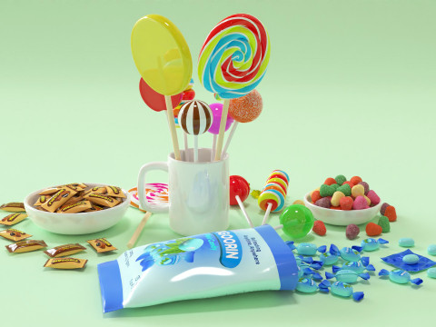 Candy Pack 001 3D Model