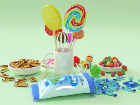 Candy Pack 001 3D Model