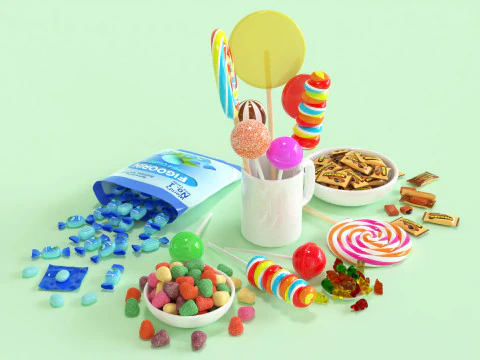 Candy Pack 001 3D Model