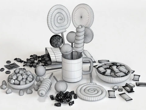 Candy Pack 001 3D Model