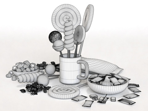 Candy Pack 001 3D Model