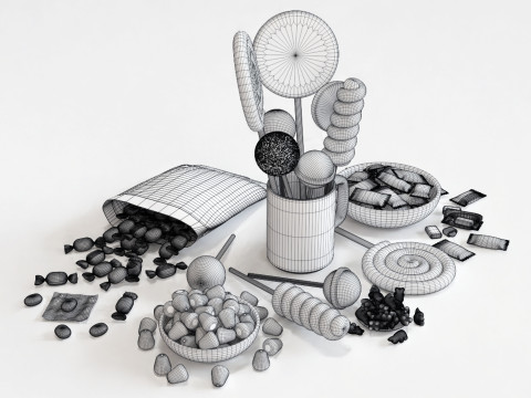 Candy Pack 001 3D Model