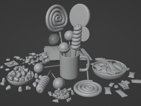 Candy Pack 001 3D Model