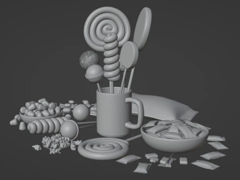 Candy Pack 001 3D Model
