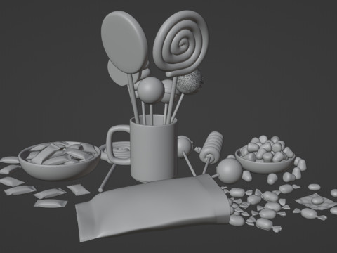 Candy Pack 001 3D Model