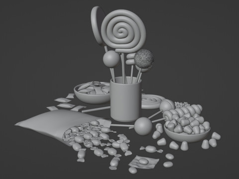 Candy Pack 001 3D Model