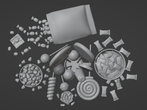 Candy Pack 001 3D Model