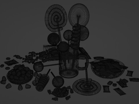 Candy Pack 001 3D Model