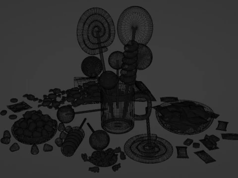Candy Pack 001 3D Model