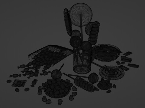 Candy Pack 001 3D Model
