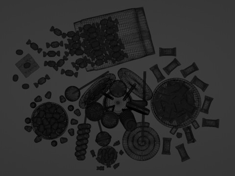 Candy Pack 001 3D Model
