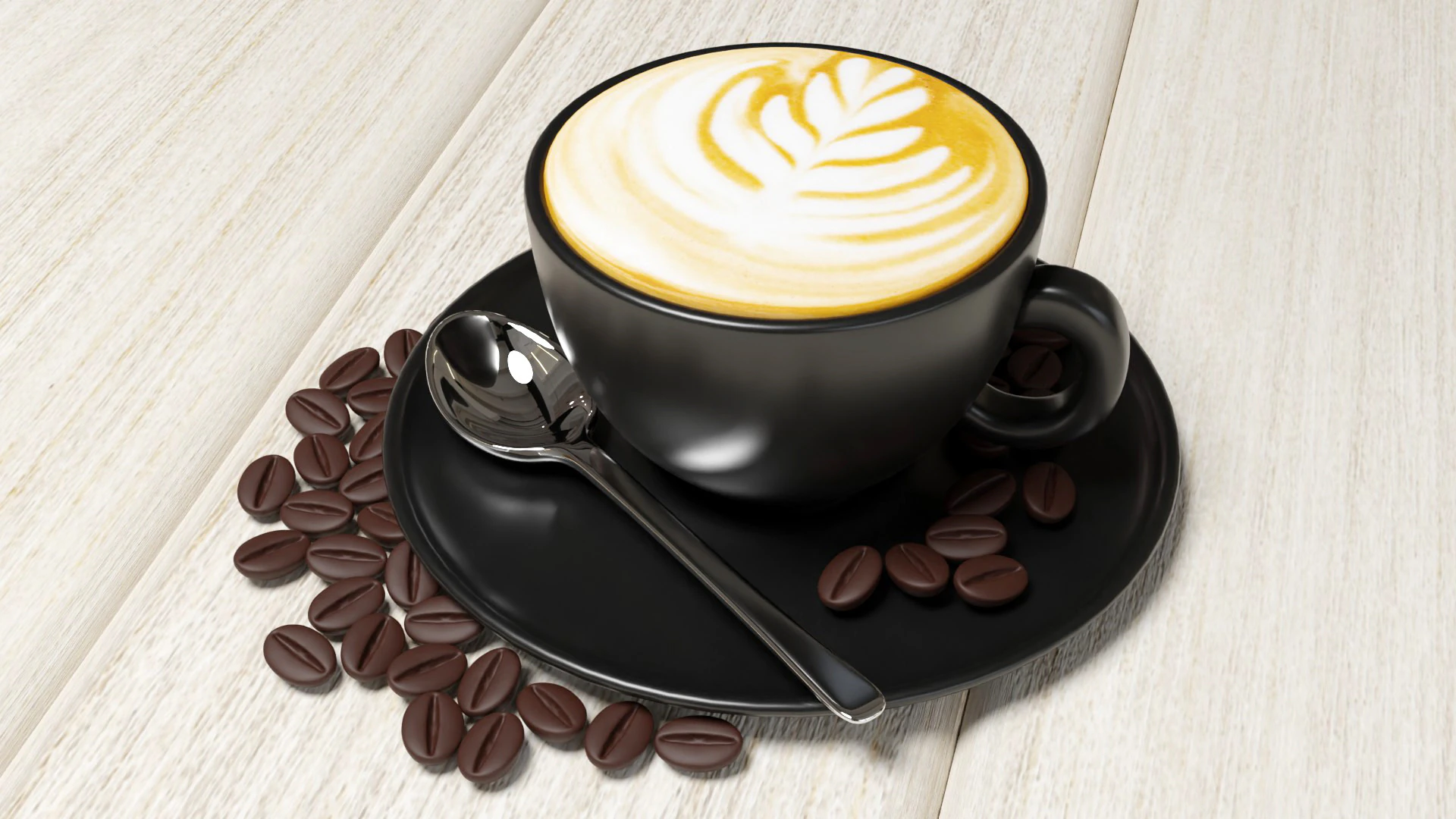 Cappuccino 001 3D Model .c4d .max .obj .3ds .fbx .stl .blend 