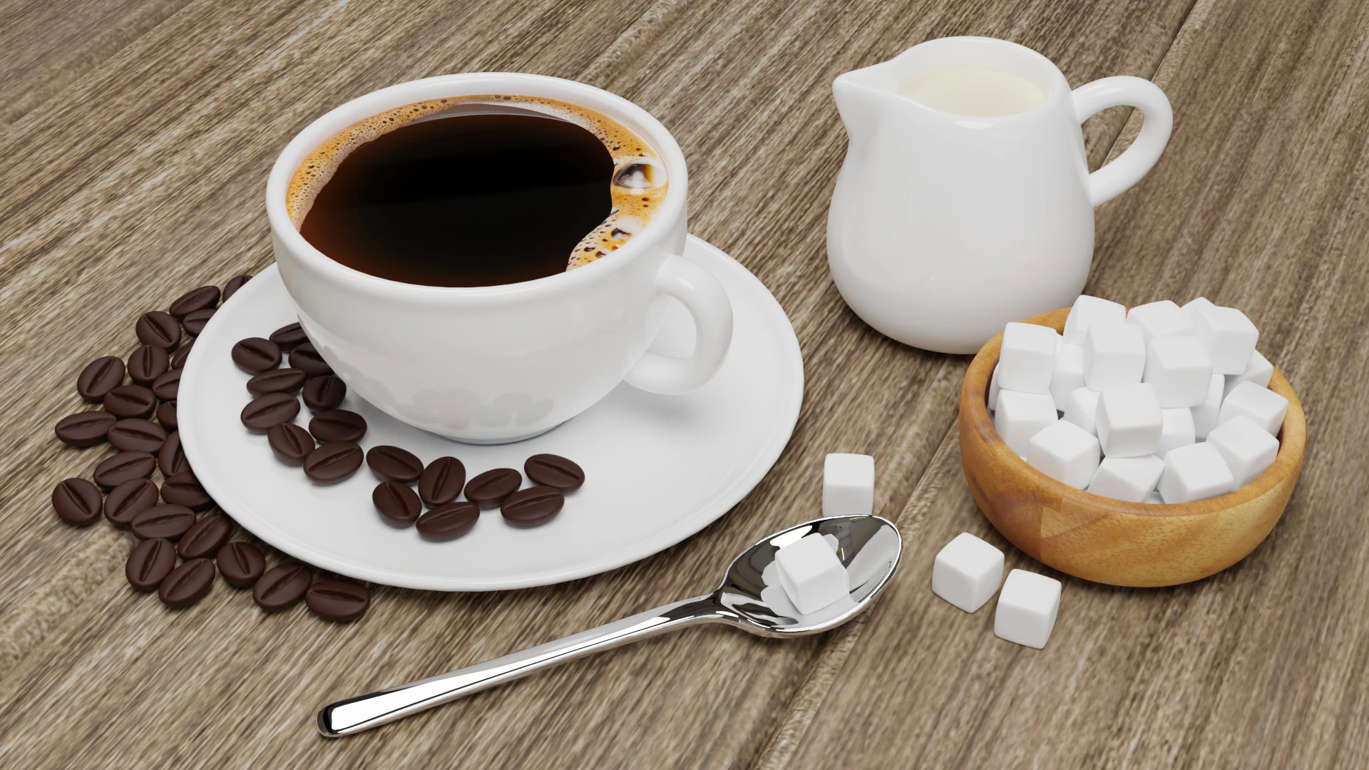 Caf&eacute; Preto 001 Modelo 3D .c4d .max .obj .3ds .fbx .stl .blend 
