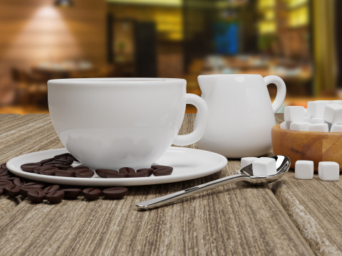 Black Coffee 001 3D Model