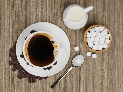 Black Coffee 001 3D Model