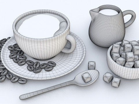Black Coffee 001 3D Model