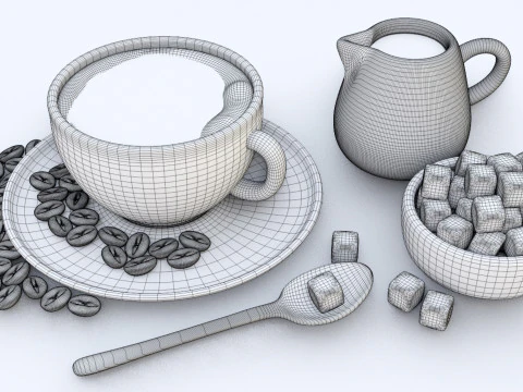 Caf&eacute; Preto 001 Modelo 3D