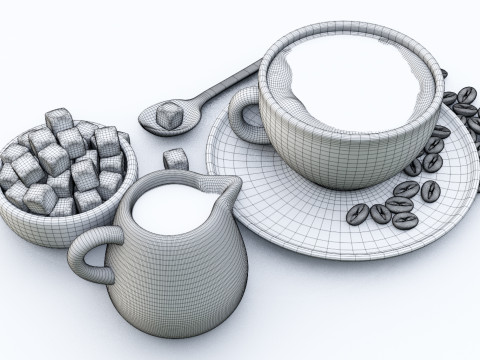 Black Coffee 001 3D Model