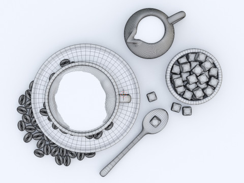 Black Coffee 001 3D Model