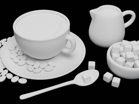 Black Coffee 001 3D Model
