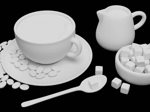 Caf&eacute; Preto 001 Modelo 3D
