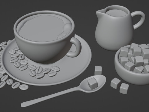 Black Coffee 001 3D Model