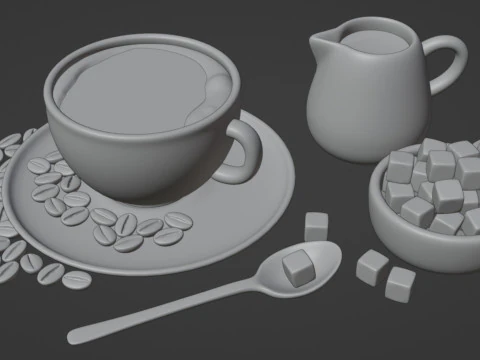 Caf&eacute; Preto 001 Modelo 3D