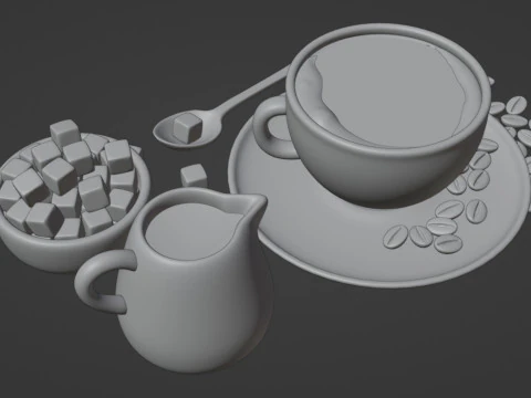 Caf&eacute; Preto 001 Modelo 3D