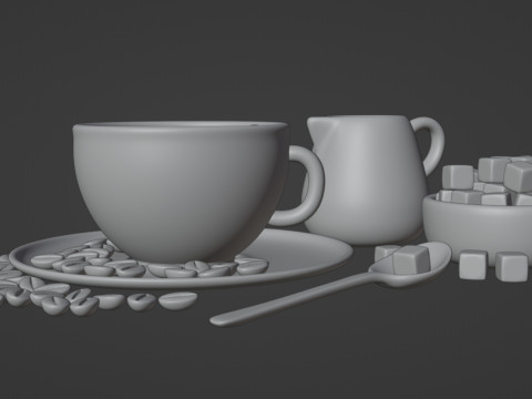 Black Coffee 001 3D Model