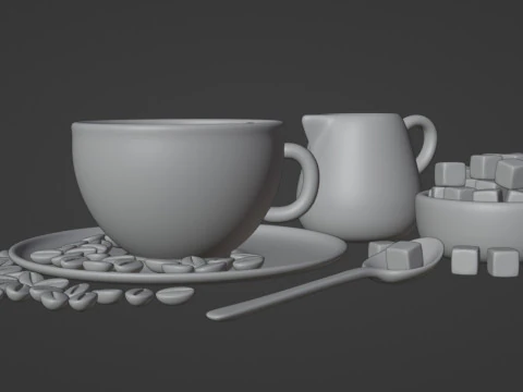 Caf&eacute; Preto 001 Modelo 3D