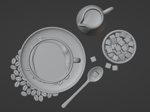 Black Coffee 001 3D Model