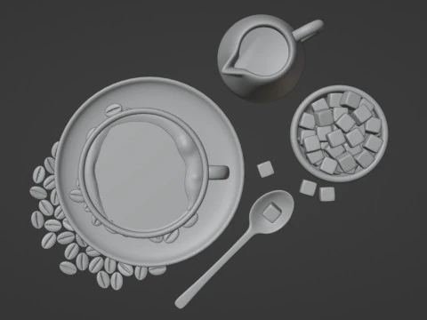 Caf&eacute; Preto 001 Modelo 3D