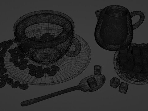 Black Coffee 001 3D Model