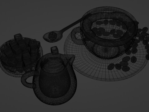 Black Coffee 001 3D Model