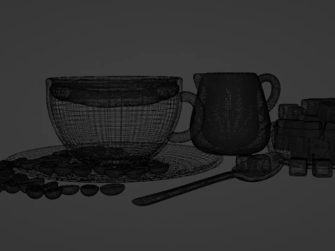 Caf&eacute; Preto 001 Modelo 3D