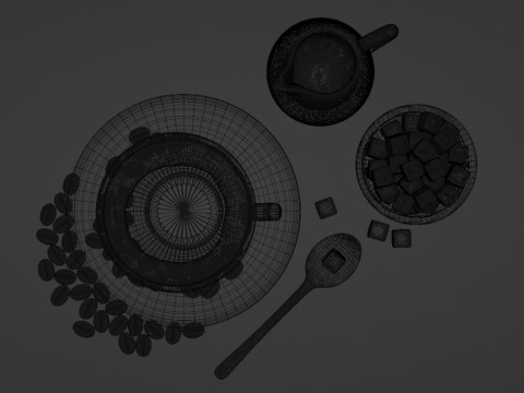 Black Coffee 001 3D Model
