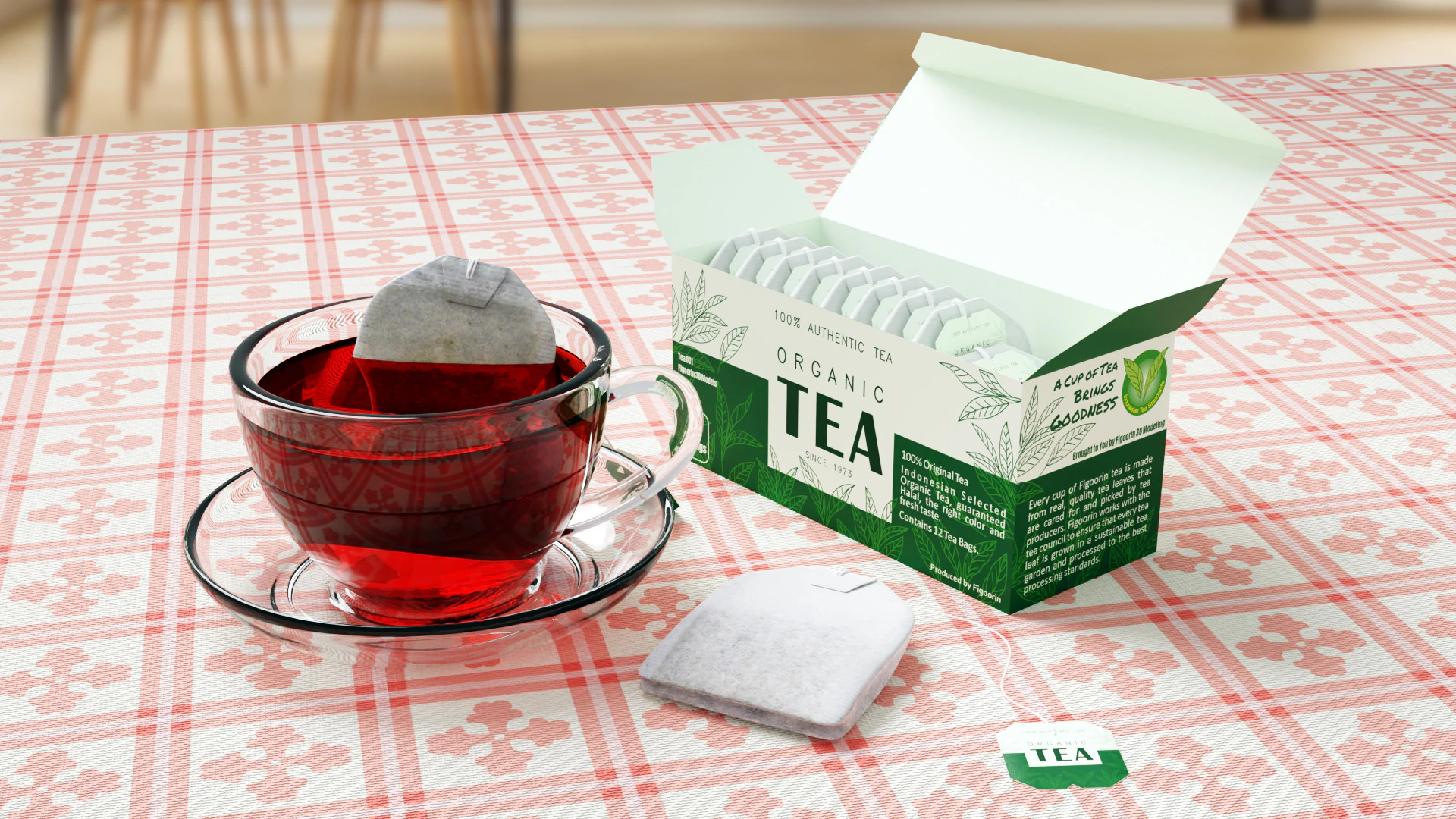 Tea 001 3D Model .c4d .max .obj .3ds .fbx .stl .blend