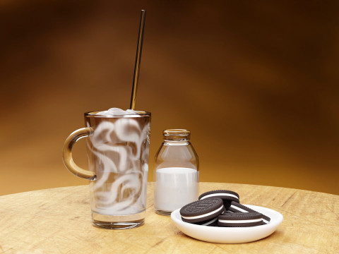 Iced Coffee 001 3D Model
